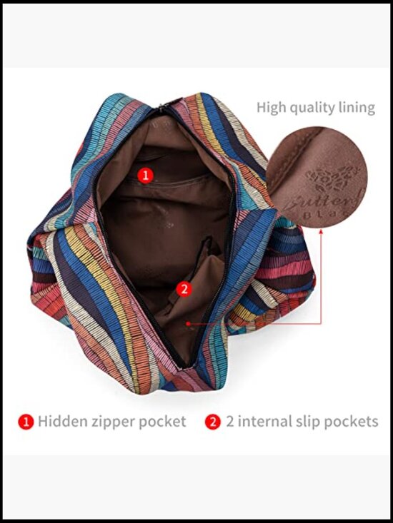 Bohemian Casual Daypack Backpack for Women Fashion Canvas Print Backpack Purse main image 4